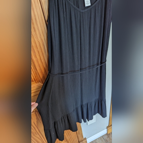 H&M black cami dress with waist cord - Picture 3 of 4